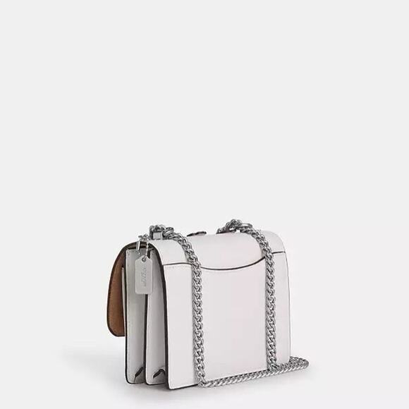 NWT Coach Mini Klare Crossbody Bag With Floral Applique CAK00 Silver/Chalk